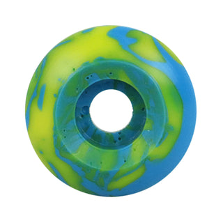 Blank Skateboard Wheels 52mm x 30mm 99A USA Made Swirl Color Blue/Yellow