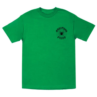 Creature Skateboards Shirt Web Chest Kelly