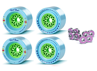 Orangatang Longboard Wheels Dad Bod Blue 105mm 77A with Loaded Jehu V2 Bearings