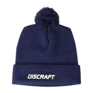 Discraft Disc Golf Logo Cuff Pom Beanie - Navy