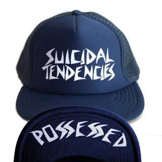 Dogtown Skateboards Hat Suicidal Tendencies ST OG Possessed Flip Mesh Navy