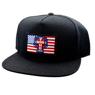 Dogtown Skateboards Hat Flag Patch Snapback Black