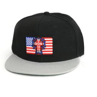 Dogtown Skateboards Hat Flag Patch Snapback Black/Grey
