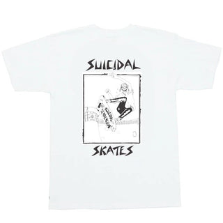 Dogtown Skateboards Shirt Suicidal Skates Pool Skater 80s White/Black