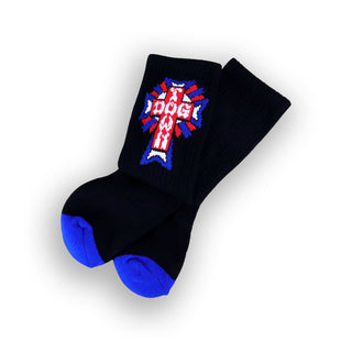 Dogtown Skateboards Socks Cross Logo USA Black