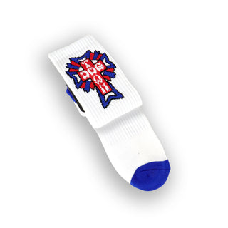 Dogtown Skateboards Socks Cross Logo USA White