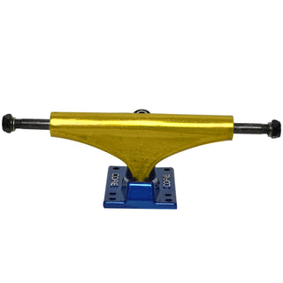 Core Hollow Trucks 5.25 (8.0") Anodized Gold With Blue Base (Hollow Kingpin)