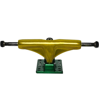 Core Hollow Trucks 5.0 (7.75") Anodized Gold With Green Base (Hollow Kingpin)