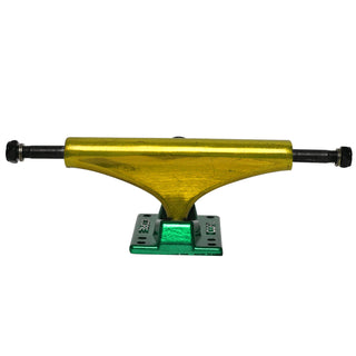 Core Hollow Trucks 5.25 (8.0") Anodized Gold With Green Base (Hollow Kingpin)