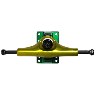 Core Hollow Trucks 5.25 (8.0") Anodized Gold With Green Base (Hollow Kingpin)