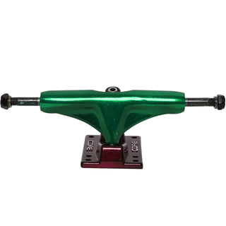 Core Hollow Trucks 5.0 (7.75") Anodized Green With Red Base (Hollow Kingpin)