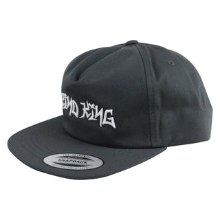 Grind King Trucks Skateboard Hat Graffiti Script Logo Snapback Dark Grey