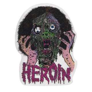 Heroin Skateboard Sticker Face Melter Dead Dave Graphic 4" x 5"