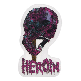Heroin Skateboard Sticker Face Melter Lee Yankou Graphic 3" x 5"