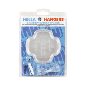Hella Hangers Skateboard Deck Hanger Clear Hanging Display Mount