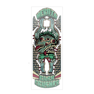 Heroin Skateboards Sticker Curb Crusher X Crawe Clear 2.25" x 6"