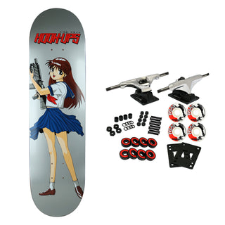 Hook Ups Skateboard Complete Machine Gun Girl 8.25"