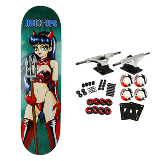 Hook Ups Skateboard Complete OG Devil Girl 8.25" (Assorted Colors)