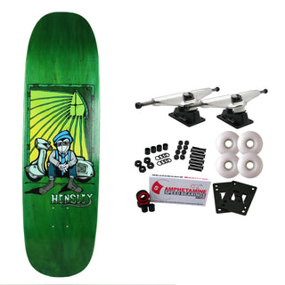 H-Street Skateboard Complete Hensley Hickman Green 9.0" x 33" Green Old School