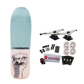 The Heated Wheel Skateboard Complete Ostrich 9.375" x 32"