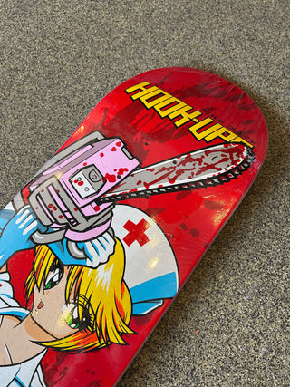 Hook Ups Skateboard Deck Chainsaw Nikki 8.5" x 32.25"