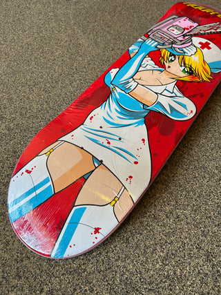 Hook Ups Skateboard Deck Chainsaw Nikki 8.5" x 32.25"
