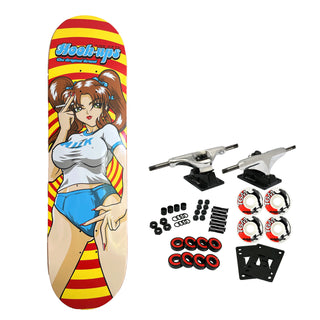 Hook Ups Skateboard Complete Milk Shirt Girl 8.25"