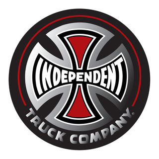 Independent Truck Co Skateboard Foil Cross Sticker Black 3"