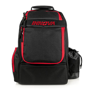 Innova Disc Golf Backpack Bag Adventure Pack - Black/Scarlet Red