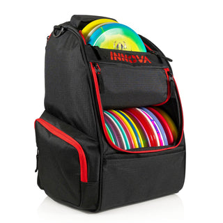 Innova Disc Golf Backpack Bag Adventure Pack - Black/Scarlet Red