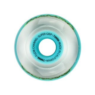 Labeda Roller Hockey Wheels - Slime 76mm 76A Aqua Blue (Single)