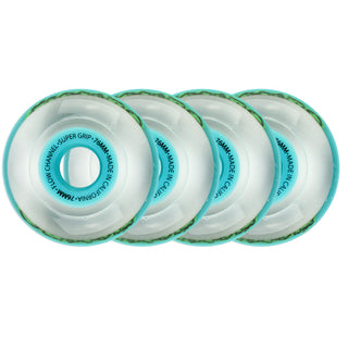 Labeda Roller Hockey Wheels - Slime 76mm 76A Aqua Blue (4-Pack)