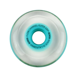 Labeda Roller Hockey Wheels - Slime 80mm 76A Aqua Blue (Single)