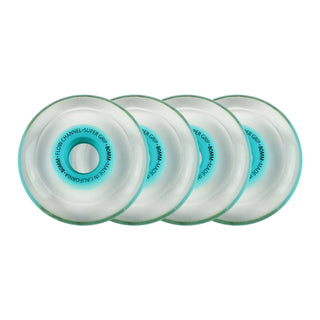 Labeda Roller Hockey Wheels - Slime 80mm 76A Light Blue (4-Pack)