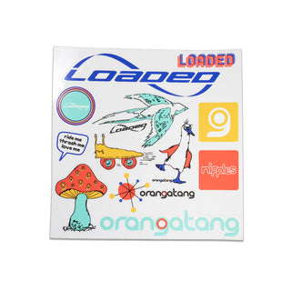 Loaded Longboards Sticker Sheet 7" x 7" (12 Stickers)