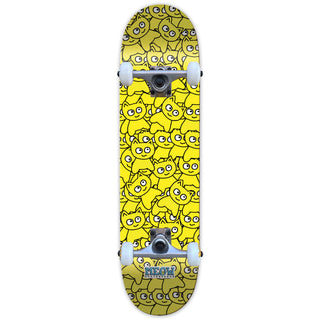 Meow Skateboard Complete Sticker Pile Soft Top Yellow 6.75" x 28.5"