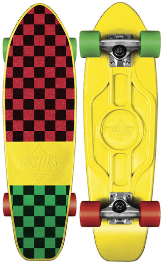 Dusters Mighty Yellow/Rasta Checker 7" x 25"