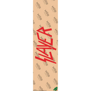 Mob Skateboard Griptape Slayer Red Logo Clear 9" x 33" Grip Tape Sheet
