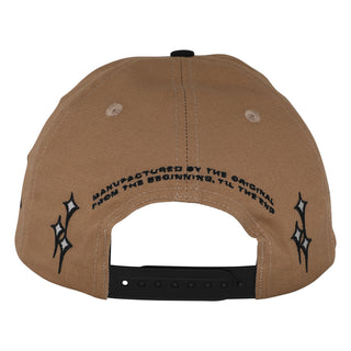 Santa Cruz Skateboards Hat Model SC Snapback Unstructured Dark Tan/Black