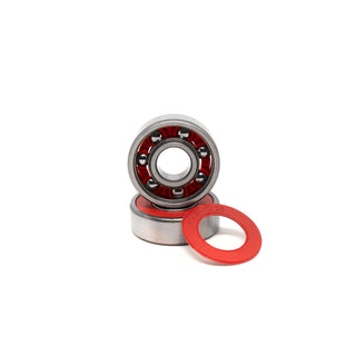 Mosaic Skateboard Bearings Super 0 Abec 5 Silver/Red