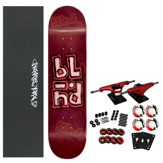 Blind Complete OG Stacked Stamp Red 8.0" x 31.6"