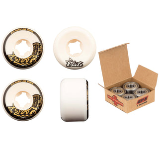 OJ Skateboard Wheels and Independent Bearings Combo 53mm Elite Hardline 99A