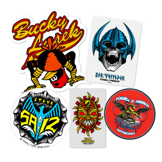 Powell Peralta Old School Stickers 5-Pack Welinder Bucky Guerrero