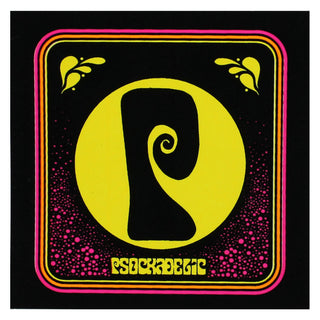 Psockadelic Skateboard Sticker Square Logo 2.25"