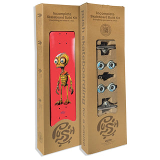 Push Skateboard Complete Bee Zombie Incomplete 7.75" - Unassembled Kit with Tool