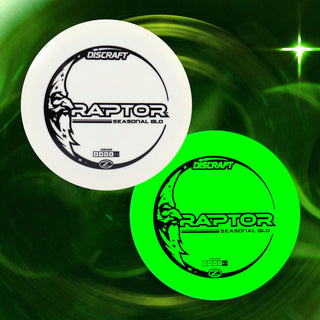 Discraft Disc Golf Glo Z Raptor Distance Driver 9/4/0/3 Glow/Black 167-169g