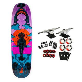Metal Skateboard Complete Raybourn El Muerto Shaped Purple 8.75" x 32.75"