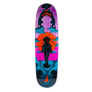 Metal Skateboard Deck Raybourn El Muerto Shaped Purple 8.75" x 32.75"