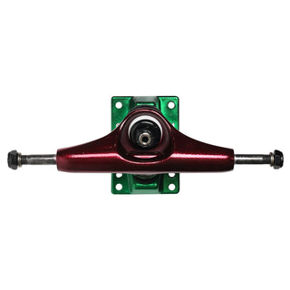Core Hollow Trucks 5.0 (7.75") Anodized Red With Green Base (Hollow Kingpin)