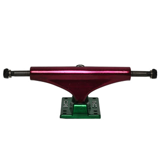 Core Hollow Trucks 5.25 (8.0") Anodized Red With Green Base (Hollow Kingpin)